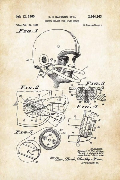 Sports Blueprints: Football Helmet by Patent77