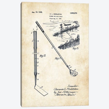 Golf Ball Retriever Canvas Print #PTN127} by Patent77 Canvas Print