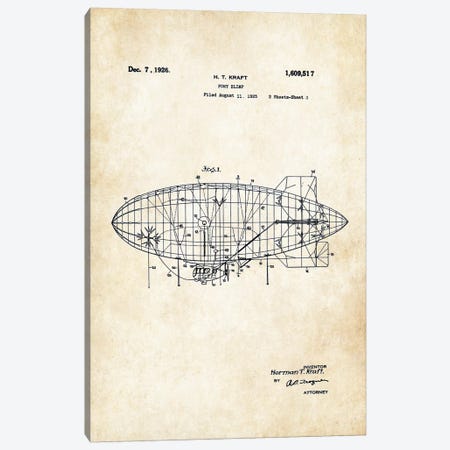 Goodyear Blimp Canvas Print #PTN130} by Patent77 Canvas Print