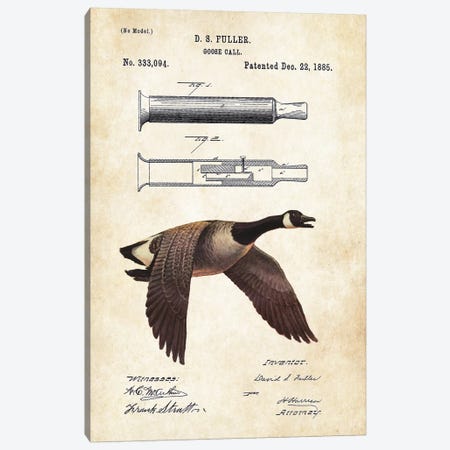 Goose Call Canvas Print #PTN131} by Patent77 Canvas Art Print