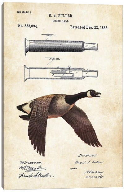 Goose Call Canvas Art Print - Patent77