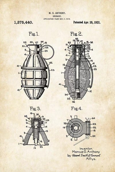 Weapon Blueprints: Hand Grenade by Patent77