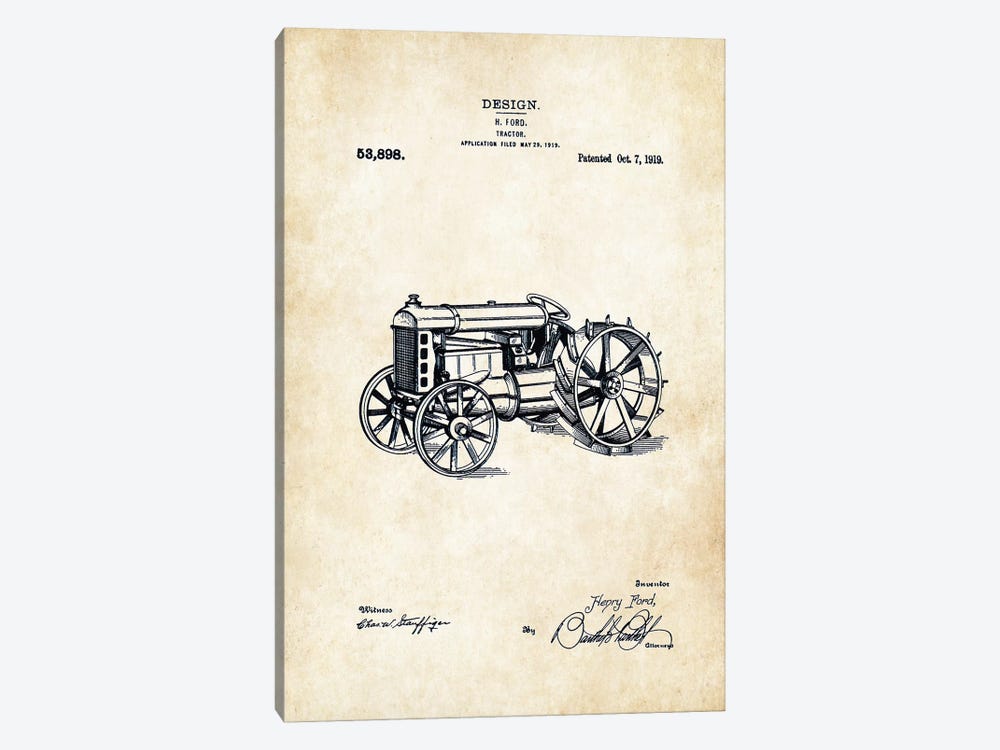 Henry Ford Tractor by Patent77 1-piece Art Print