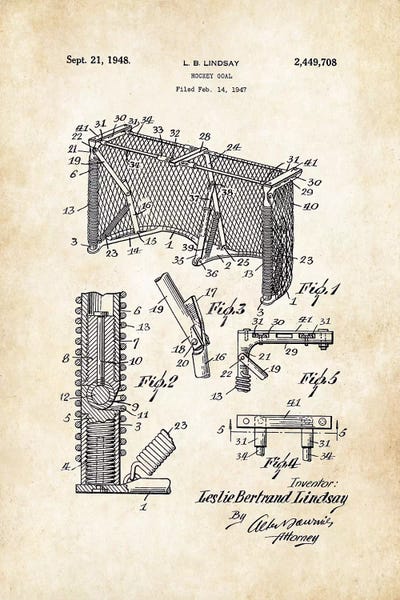 Sports Blueprints: Hockey Goal by Patent77