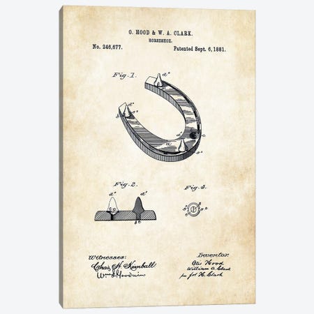 Horseshoe Canvas Print #PTN150} by Patent77 Art Print