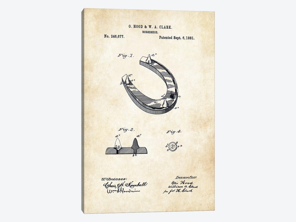 Horseshoe by Patent77 1-piece Art Print