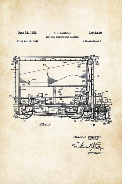 Sports Blueprints: Ice Hockey Zamboni  by Patent77