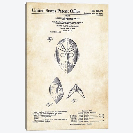 Jason Voorhees Hockey Mask Canvas Print #PTN157} by Patent77 Canvas Artwork