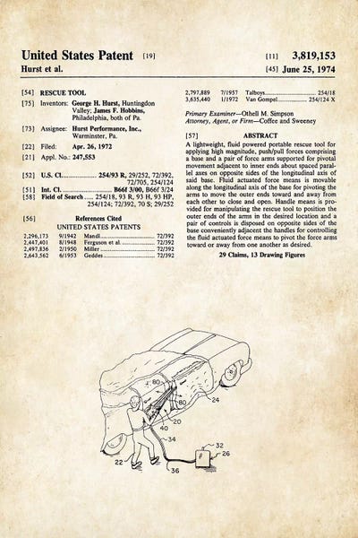 Engineering & Machinery Blueprints: Jaws Of Life Firefighter by Patent77