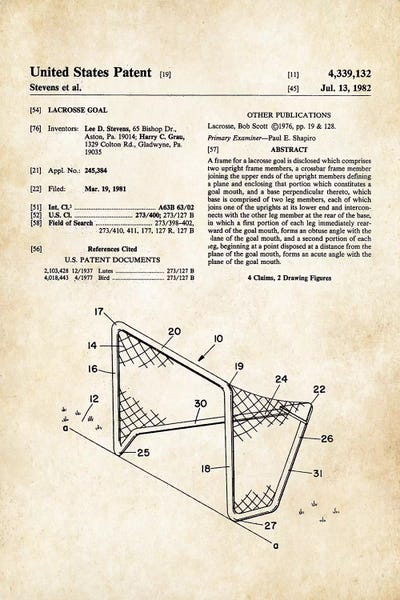 Patent77: Lacrosse Goal by Patent77