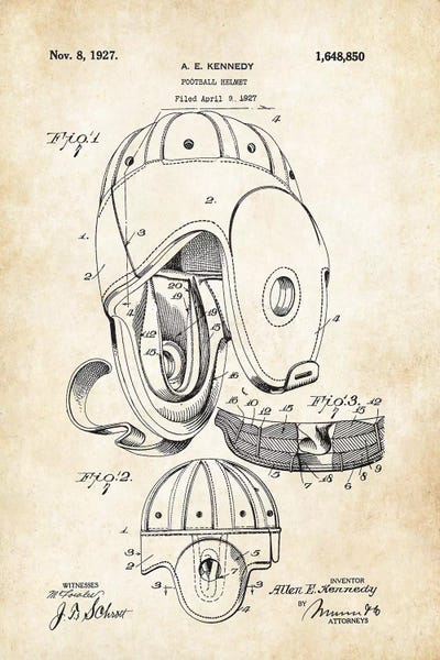 Leather Football Helmet