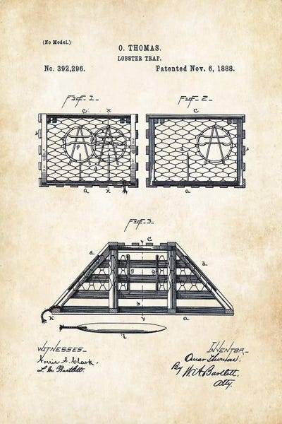 Sports Blueprints: Lobster Trap (1888) by Patent77
