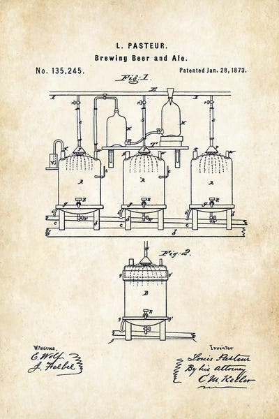 Food & Drink Blueprints: Louis Pasteur Beer Brewing by Patent77