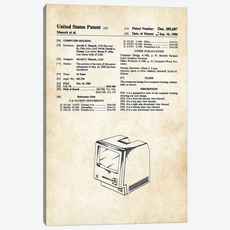 Apple Macintosh Computer Canvas Print #PTN17} by Patent77 Art Print