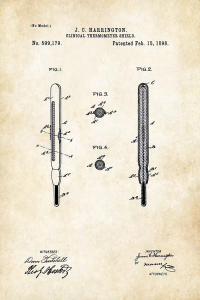 Medical & Dental Blueprints: Medical Thermometer (1898) by Patent77