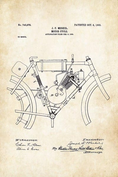 Motorcycle Blueprints: Merkel Motorcycle (1903) by Patent77