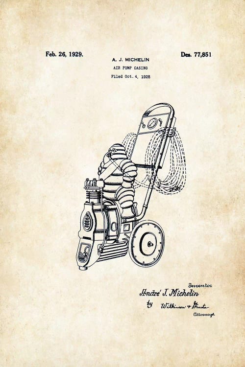 Michelin Man by Patent77 wall art