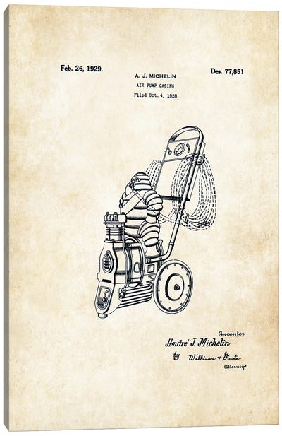 Michelin Man Canvas Art Print - Automobile Blueprints