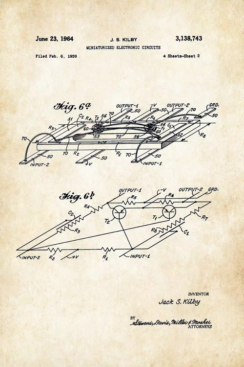 Microchip by Patent77 wall art