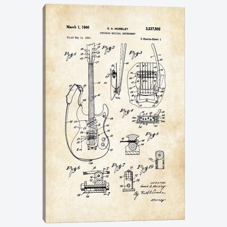 Mosrite Mark 1 Guitar Canvas Print #PTN187} by Patent77 Canvas Print