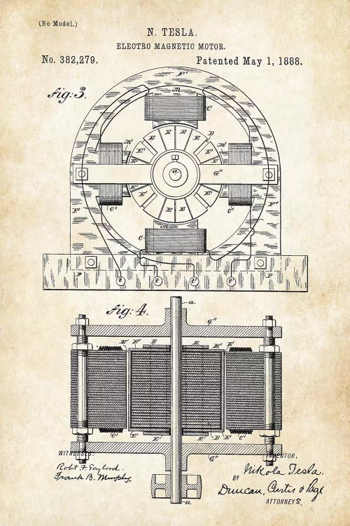 Nikola Tesla Electromagnetic Motor