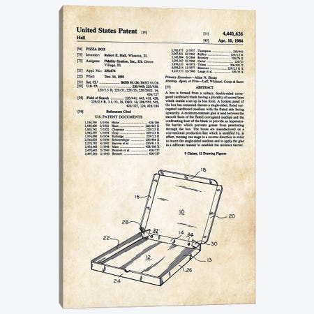 Pizza Box Canvas Print #PTN208} by Patent77 Canvas Print