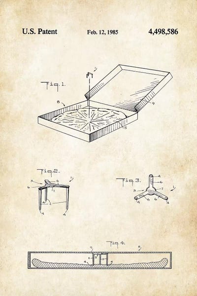 Pizza Box by Patent77 acrylic art print