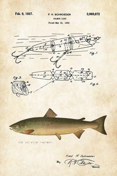 Salmon: Atlantic Salmon Fishing Lure by Patent77