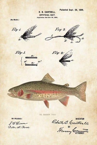 Fish: Rainbow Trout Fishing Lure by Patent77