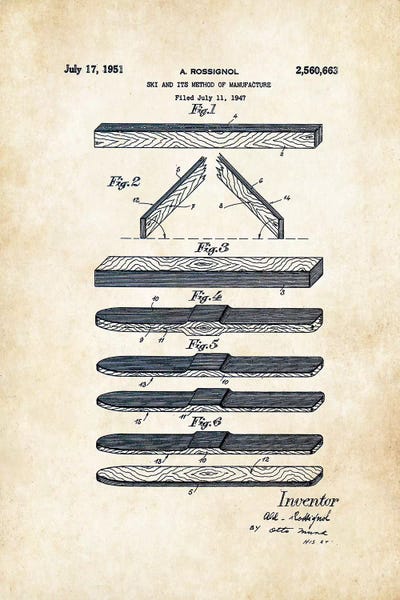 Sports Blueprints: Rossignol Skis by Patent77