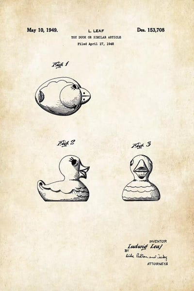 Rubber Ducky by Patent77 art print
