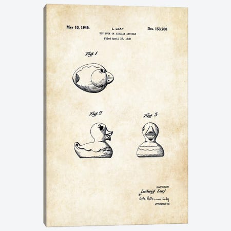 Rubber Ducky Canvas Print #PTN227} by Patent77 Canvas Art
