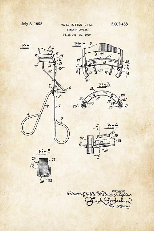 Salon Eyelash Curler by Patent77 wall art