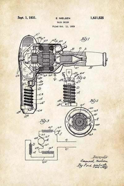 Beauty & Personal Care Blueprints: Salon Hair Dryer by Patent77