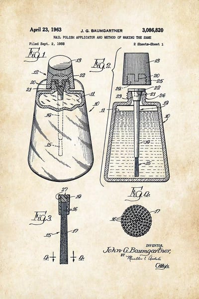 Salon Nail Polish by Patent77 art print