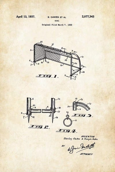 Sports Blueprints: Soccer Goal by Patent77