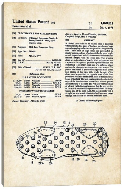 Tennis Shoes Canvas Art Print - Patent77