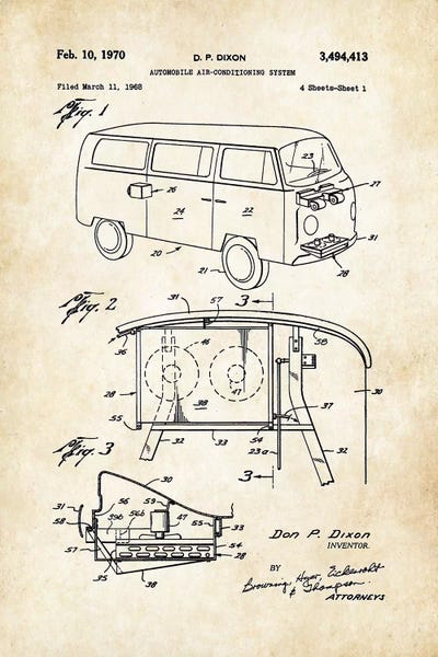 Automobile Blueprints: Volkswagen Bus by Patent77
