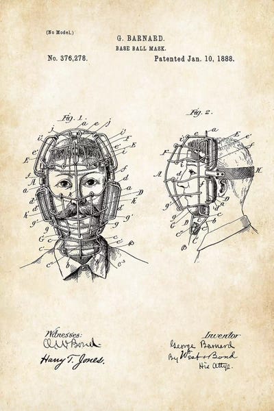Sports Blueprints: Baseball Catcher Mask by Patent77