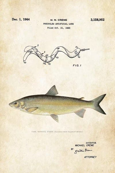 Sports Blueprints: Whitefish Fishing Lure by Patent77