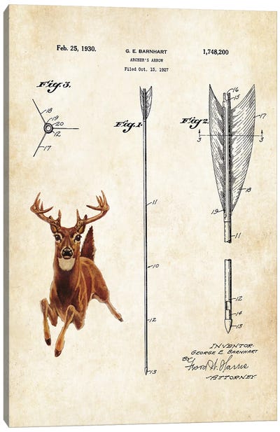 Whitetail Deer Canvas Art Print - Patent77