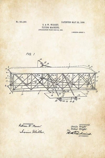 By Air: Wright Brothers Airplane by Patent77