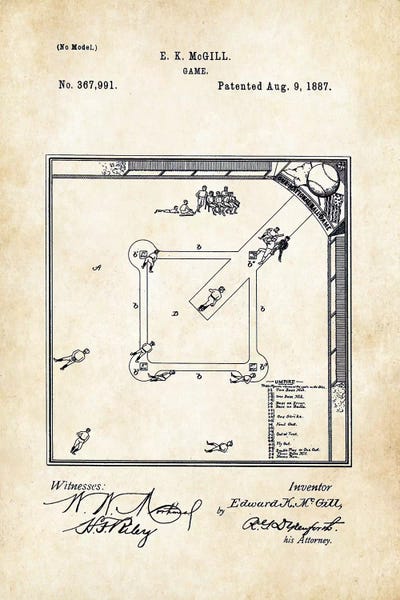 Sports Blueprints: Baseball Game (1887) by Patent77