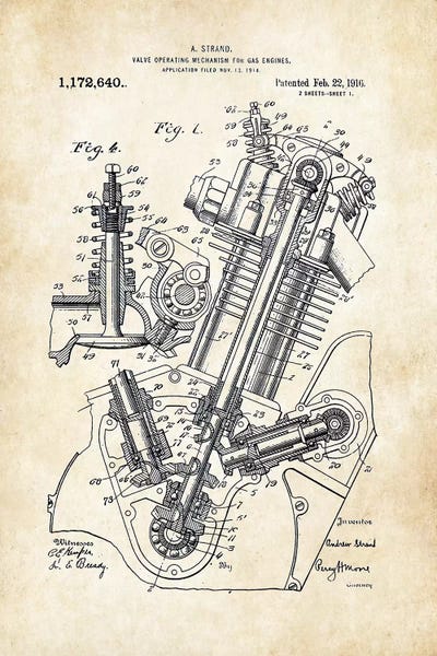 Motorcycle Blueprints: 1915 Cyclone Motorcycle by Patent77