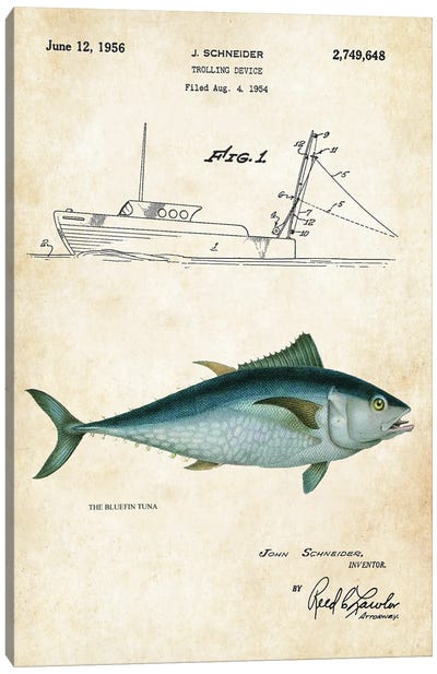 Bluefin Tuna Canvas Art Print - Patent77