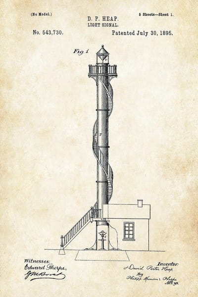 Lighthouse by Patent77 canvas print