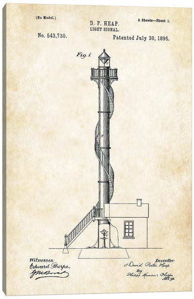 Lighthouse Canvas Art Print - Patent77