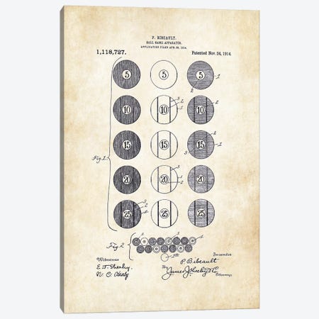Billiard/Pool Balls Canvas Print #PTN34} by Patent77 Canvas Art Print