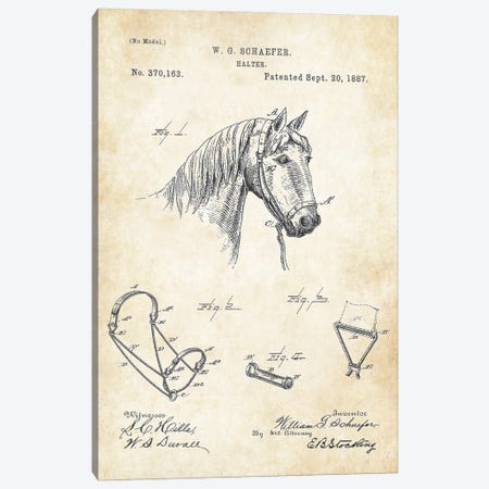 Horse Halter Canvas Print #PTN366} by Patent77 Canvas Print