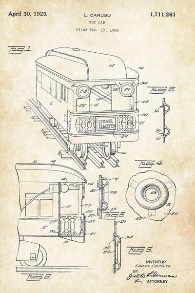 Toys: Toy Train Car by Patent77